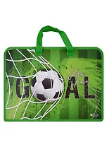 Папка для тетрадей А4 "Goal" 34*24,5*3см пластик, молния, текст.ручки, расширение