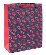 Пакет А4 32*26*12 "Сердечки" жен., бум.мат.ламинат