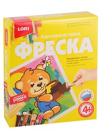 Набор для творчества LORI Фреска. Картина из песка Мишка сладкоежка