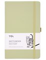 Скетчбук 13*21 80л "Yoi" оливковый, 140г/м2, слоновая кость, тв.обл., Yoi