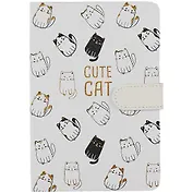 Блокнот с магнитной застежкой Котики Cute Сat (256стр) (13х19)