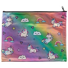 Папка для тетрадей «Rainbow unicorn pattern» В5, на молнии