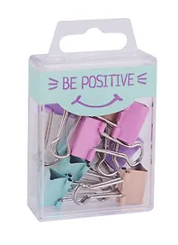 Зажимы для бумаг Be positive, 19 мм, 10 штук, пастельные