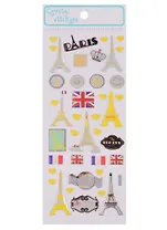 Наклейки эпоксидные Путешествия микс JYG1083-JYG1087