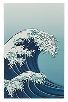 Блокнот А4 40л кл. "Волна" склейка, мел.картон, офсет