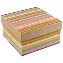 Подарочная коробка «Bright stripes», 20 х 20 см
