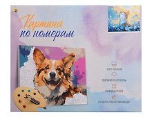 Картина-раскраска по номерам «Котенок в цветочном поле», 30 х 40 см, Рыжий Кот