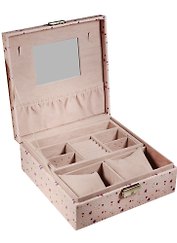 Шкатулка для драгоценностей с зеркалом Девочка (21х21х8) кожзам (6711019)