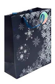 Пакет А3 42*32*11.5 "Снежинка" НГ, бум.мат.ламинат