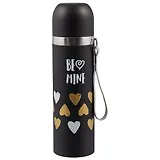 Термос матовый черный/белый с золотом (металл) (500 мл) (12-16074-ZK-A-79)