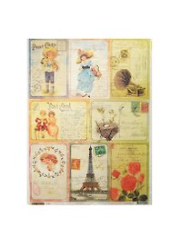 Рис. бумага для декупажа Craft Premier Винтажные открытки (CP00140) (А3) (25г/м) (упаковка)