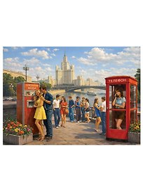 ПАЗЛЫ 1000 элементов. СССР. СТУДЕНТЫ НА НАБЕРЕЖНОЙ (Арт. Ф1000-9635)