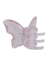 Заколка-крабик Бабочка розовая (пластик) (12-253004-С10) (Lafilaf)