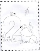 Учим цифры. Раскраска - 2