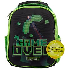 Ранец «Game over», дошкольник, анатомическая спинка, 1 отделение, 3 кармана, 35×27×13 см, ЭВА, Hatber