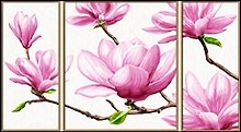 Набор для творчества, Shipper Arts&Crafts Создание картин "Триптих Магнолия" , 50х80 см