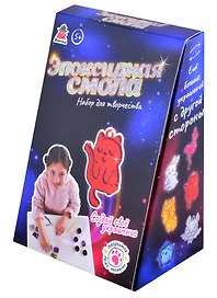DIY мини-набор для творчества с эпоксидной смолой. Котенок блестящий.