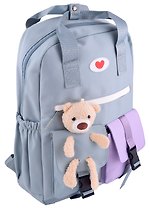 Рюкзак "Bear" мятный, с игрушкой