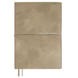 Ежедневник дат. 2026г. А6+ 128л "Шеврет" бежевый, кожзам, мягк. переплет, застёжка-резинка, закладка, тисн. фольгой, офсет, справ.мат-лы, 2 ляссе, инд.уп