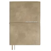 Ежедневник дат. 2026г. А6+ 128л "Шеврет" бежевый, кожзам, мягк. переплет, застёжка-резинка, закладка, тисн. фольгой, офсет, справ.мат-лы, 2 ляссе, инд.уп