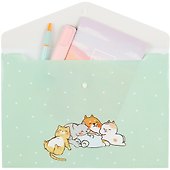 Папка -конверт «Sleepy Cats» А4 на кнопке - 1