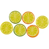 Искусственный декор Дольки цитрусовые уголки , 4 см, 6 шт микс (орр)
