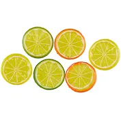 Искусственный декор Дольки цитрусовые уголки , 4 см, 6 шт микс (орр)