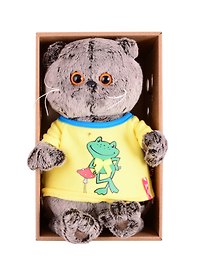 Игрушка мягкая Budi Basa, Басик в футболке с принтом Лягушонок (22 см) (Ks22-134)