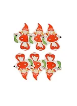 Прищепки декор новогодние Веселые гномики (154200) (набор 6шт) (микс) (упаковка)