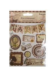 3D декоративные наклейки Винтаж (СР-43) (Рукоделие) (упаковка)