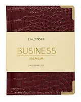 Ежедневник дат. 2025г А6 176л "Business premium. Grand croco" бордо, 7Б, тв.переплет, иск.кожа, обл.поролон, мет.уголки, тонир.блок, цв.торец, справ.мат-лы, ляссе