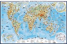 Карта мира для детей А0+ (очень большая; физическая)