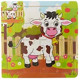 Развивающие рамки Коровка, 15*15см, дерево