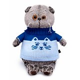 Мягкая игрушка Басик в свитере Кот (19 см)