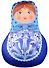 Игрушка-антистресс Матрешка гжель (40х35) (АН2017-30) - 0