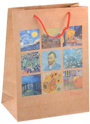 Пакет А4 32*23*9 "Винсент Ван Гог.Картины"крафт, нейтр.