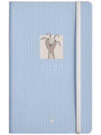 Еженедельник дат. 2027г. А5 64л 130*205 "Goat" голубой, иск.кожа, мягк.переплет, 2 ляссе, резинка, скругл.углы