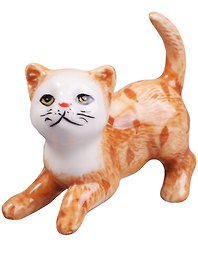 Фигурка Кошка (6см) (фарфор) (101-466)