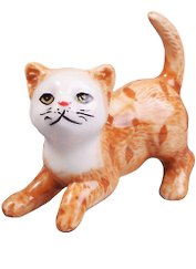 Фигурка Кошка (6см) (фарфор) (101-466)