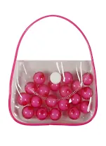 Бусины в сумочке с леской, 14 мм, фуксия (11-08431-9)