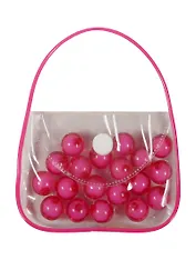 Бусины в сумочке с леской, 14 мм, фуксия (11-08431-9)