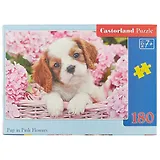 Пазл Castorland Щенок в цветах 180эл., 32*23см