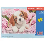 Пазл Castorland Щенок в цветах 180эл., 32*23см