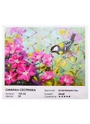 Картина-раскраска по номерам «Синичка-сестричка», 30 х 40 см, на холсте, Белоснежка