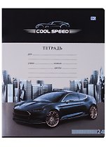 Тетрадь в линейку BG, Cool Speed, 24 листа, в ассортименте