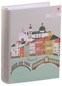 Тетрадь на кольцах «Город мечты. Графика» 100 листов в клетку, А5, сменный блок - Unnika - 0