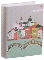 Тетрадь на кольцах «Город мечты. Графика» 100 листов в клетку, А5, сменный блок - Unnika