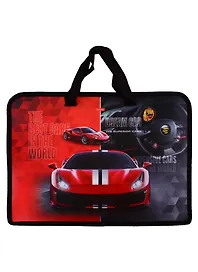 Папка для тетрадей А4 "Dream car" 1отд., молния с трех сторон, ручки, пластик, инд.уп.