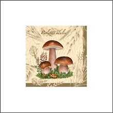 Салфетки Maki бум. сервиров. Белый гриб (SLOG015001) (33х33) (20шт) (3сл)