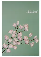 Книга для записей А5+ 144 листа "Цветы на бирюзе"